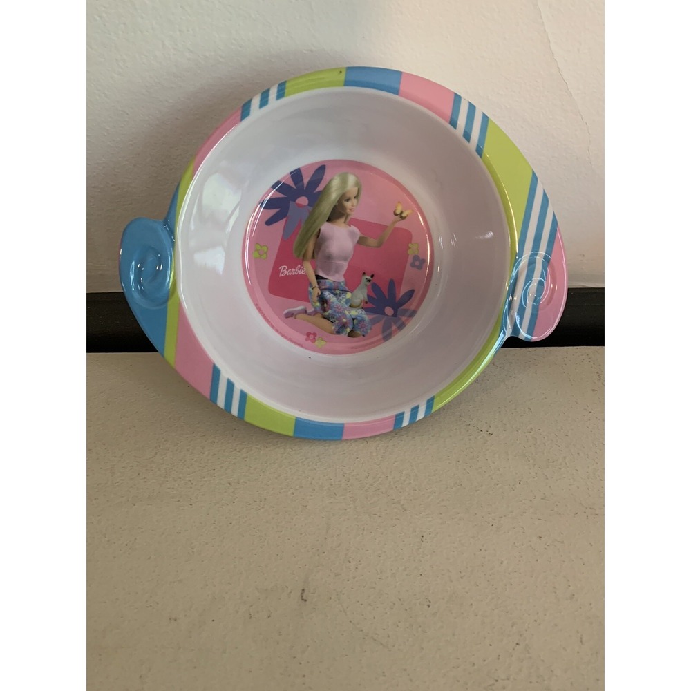 Vintage Zak Designs Barbie‎ With Cat Butterfly Melamine Bowl NOS